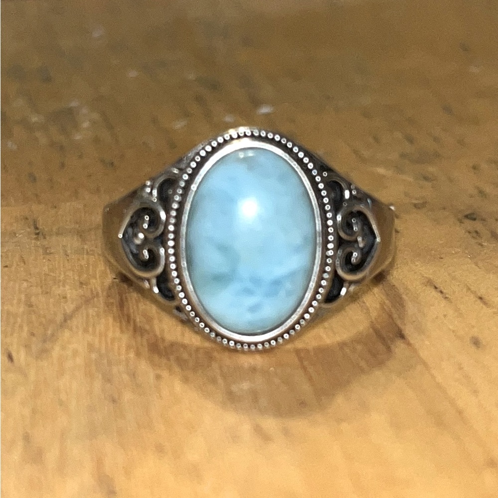 Womans Larimar ring.